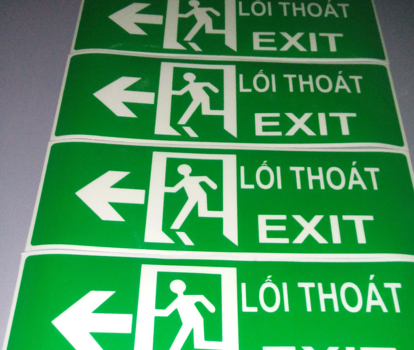 ĐÈN EXIT DẠ QUANG KHÔNG CẦN DÙNG ĐIỆN